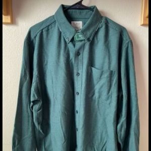 LL BEAN WICKED GOOD Flannel Shirt Mens LG Houndstooth Traditional Fit
